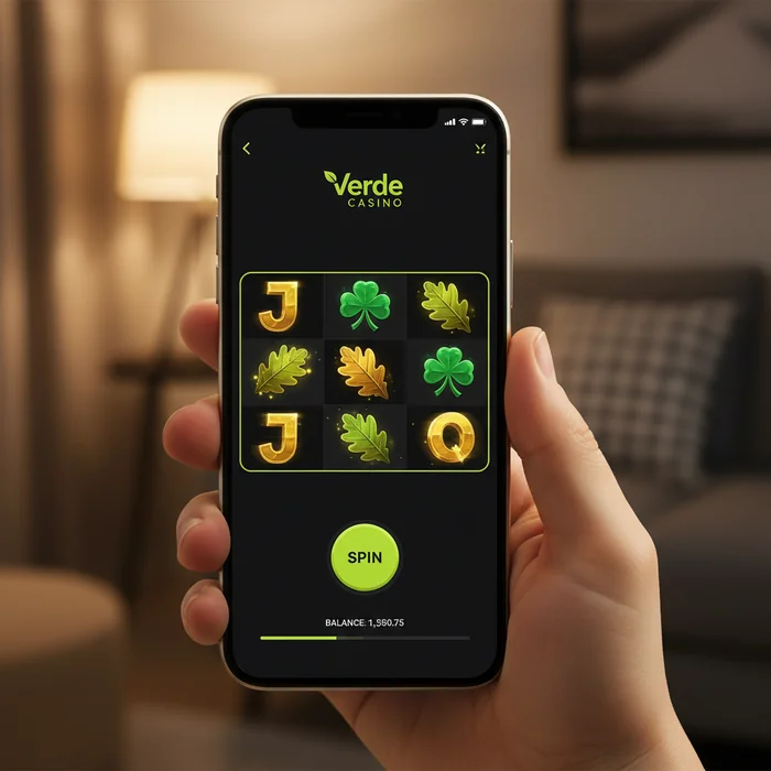 Verde Mobile View — responsive display in a mobile browser on a smartphone