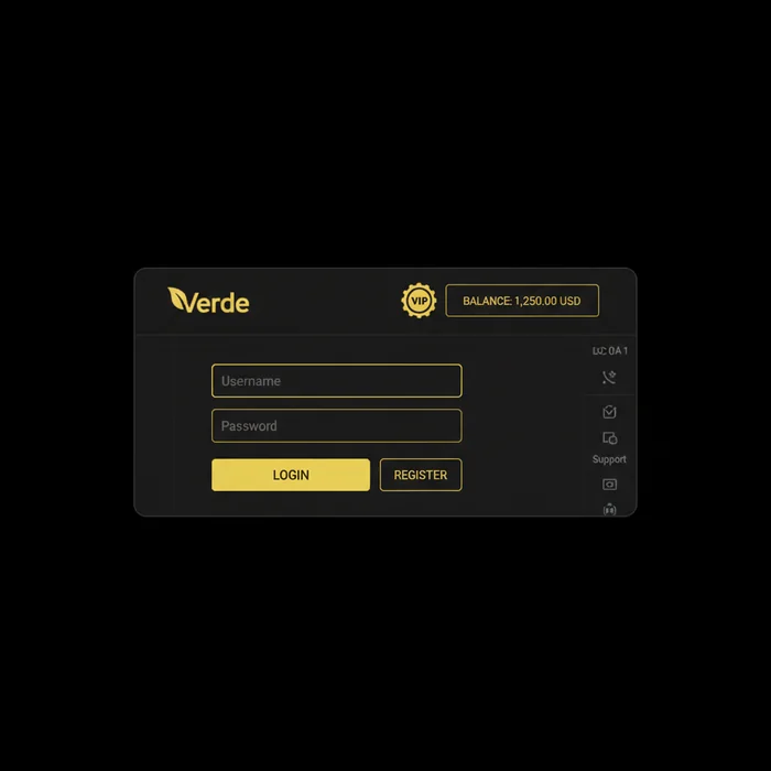 Verde Anmeldebildschirm — E-Mail, Passwort und 2FA-Option